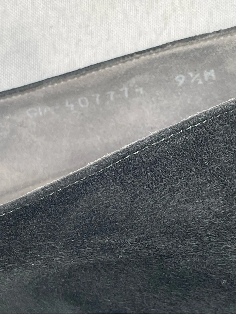 VTG STUART WEITZMAN Black Suede Wedge Loafers Office Siren Whimsigoth Size 9.5 - Picture 8 of 13